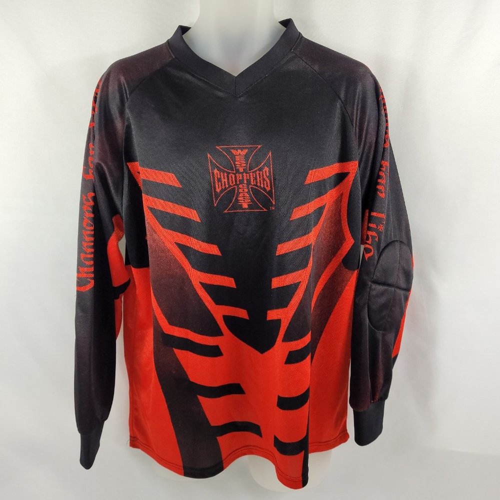 West Coast Choppers Vintage Biker Motocross Jersey Long Sleeve Shirt Mens Large